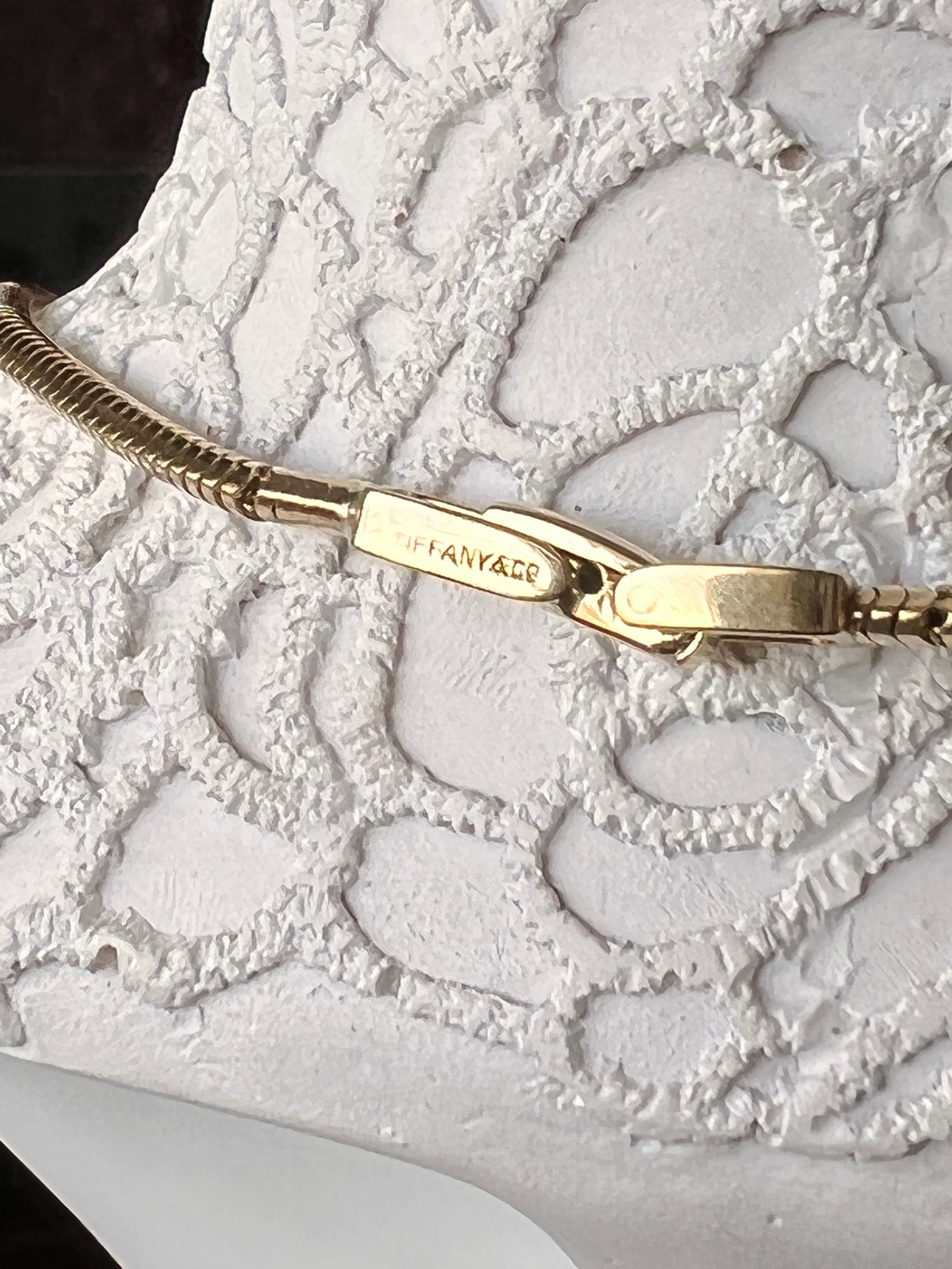 Tiffany & Co. 1940's Retro 14 Karat Yellow Gold Vintage Snake Chain Necklace